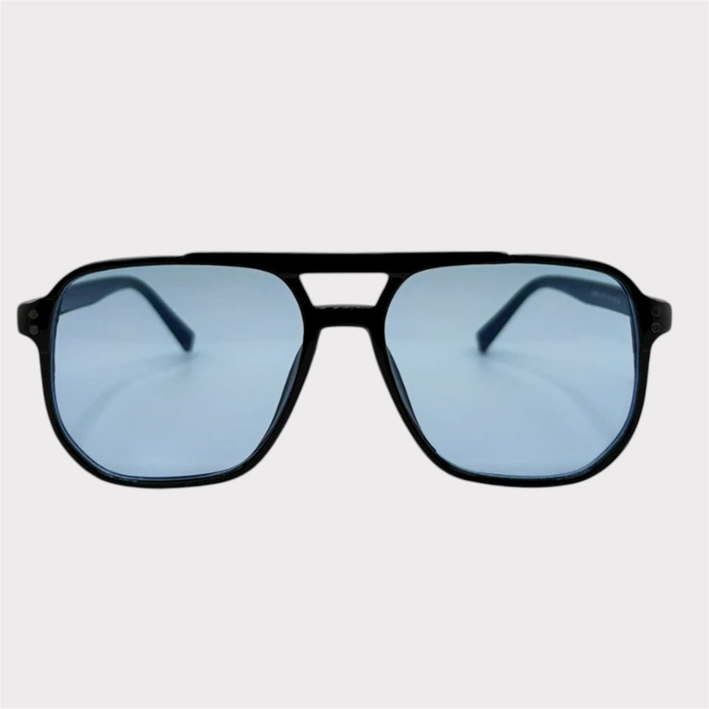Blue Static streetwear sunglasses front view