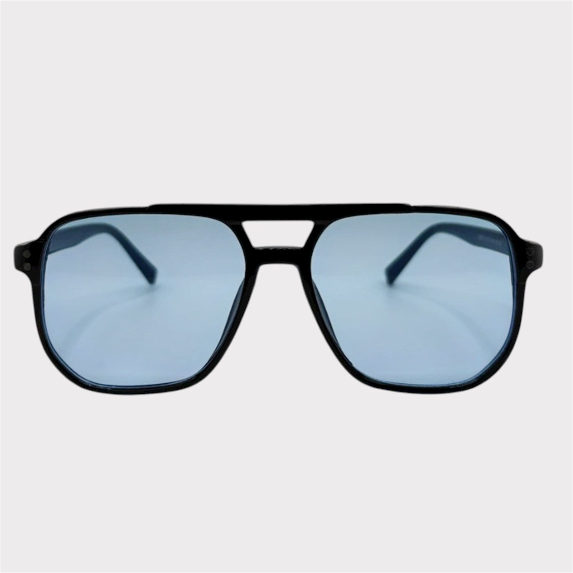 Blue Static streetwear sunglasses front view